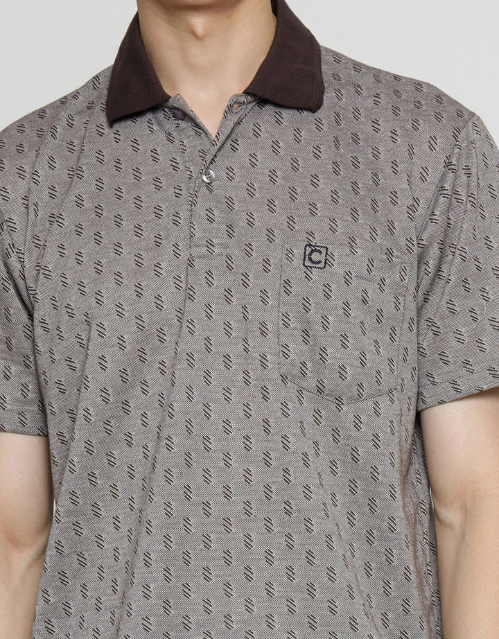 Cole Jacq Aop Polo Shirt Round Pria
