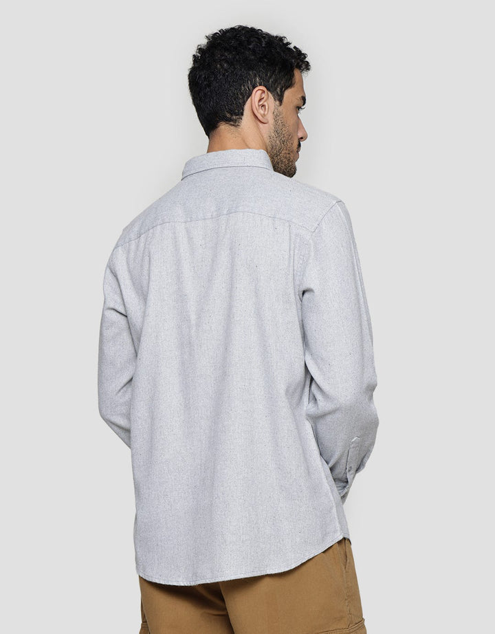 Cole Kemeja Lengan Panjang Solid Cvc Flanel Pria