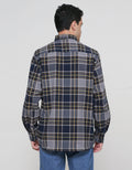 Cole Check Corduroy Kemeja Lengan Panjang Pria