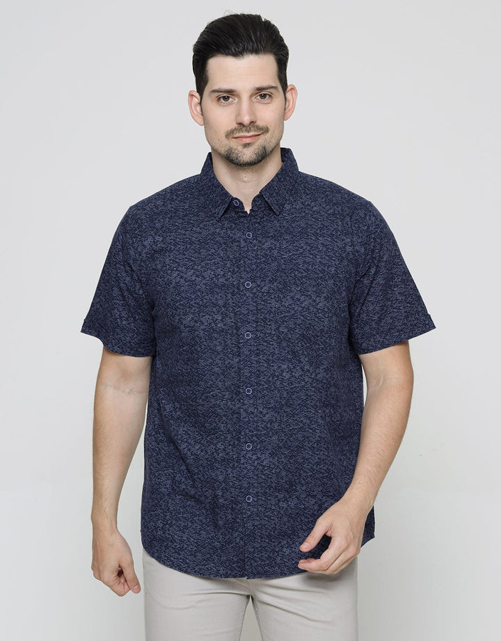 Cole Short Sleeve Shirt Aop Line Dots