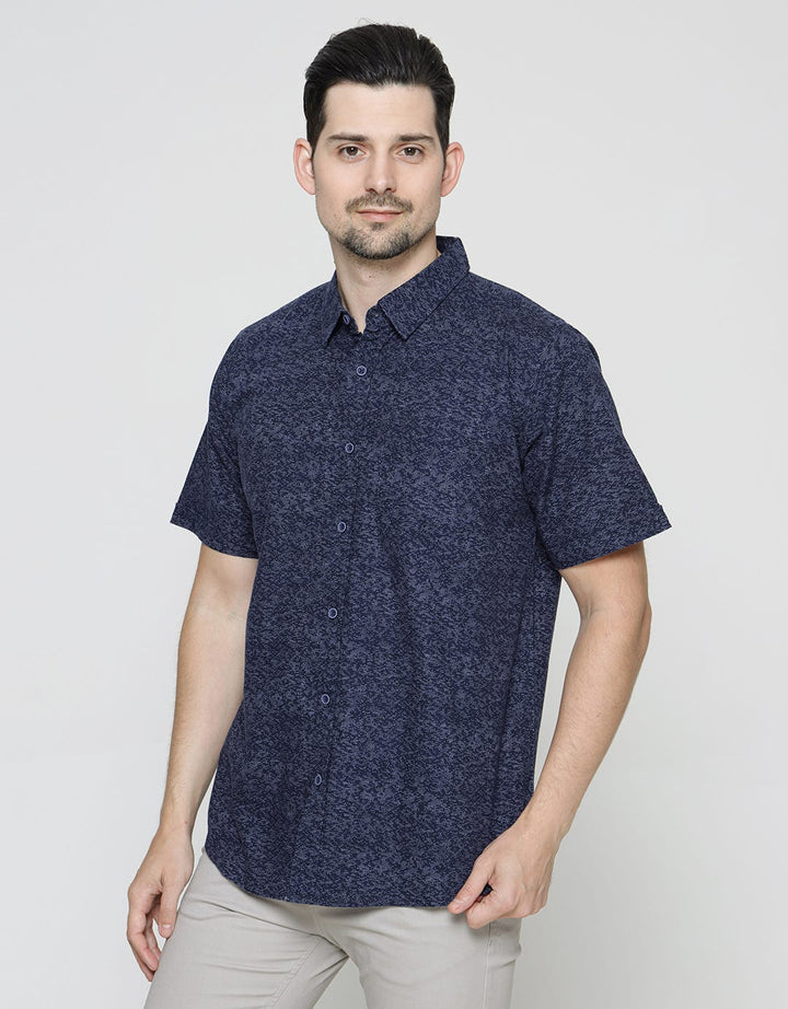 Cole Short Sleeve Shirt Aop Line Dots