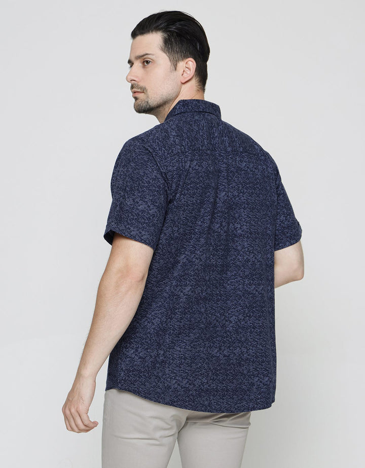 Cole Short Sleeve Shirt Aop Line Dots