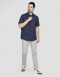 Cole Short Sleeve Shirt Aop Line Dots