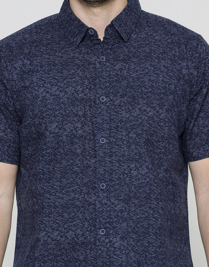 Cole Short Sleeve Shirt Aop Line Dots