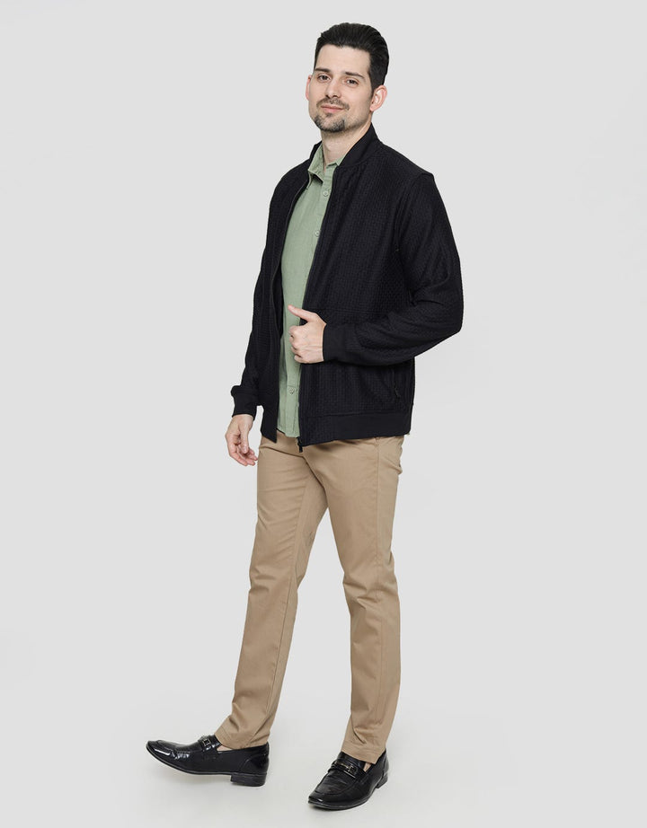 Cole Jacket Zip Basic Texture Brick