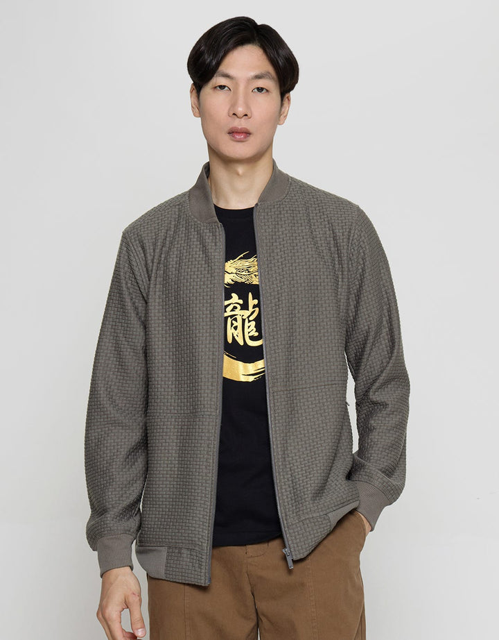 Cole Jacket Zip Basic Texture Brick