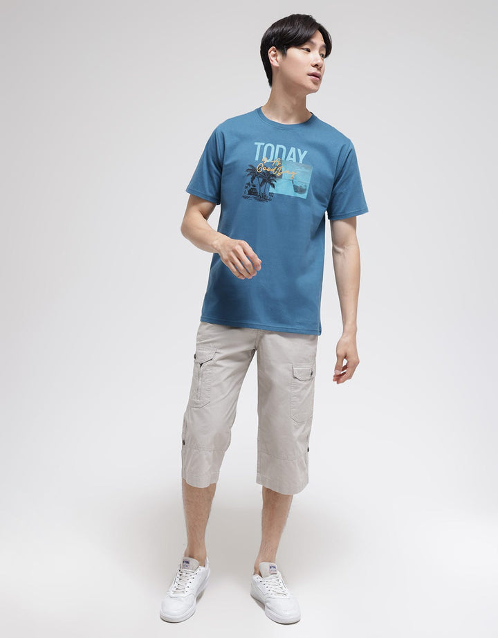 T Zone Good Day Print Kaos Pria