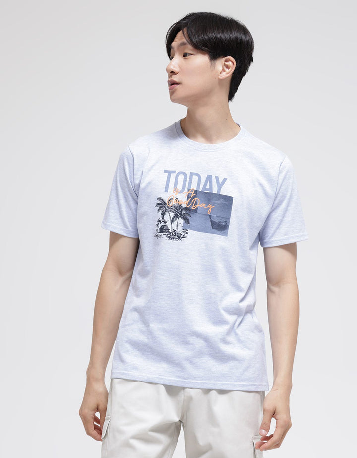 T Zone Good Day Print Kaos Pria