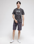 T Zone Short Sleeve T-Shirt Print Fullprint Brush Pattern Focus On