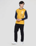 T Zone Long Sleeve T-Shirt Print Theme Varsity Icon - Contrast Sleeve