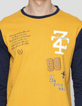 T Zone Long Sleeve T-Shirt Print Theme Varsity Icon - Contrast Sleeve