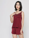 St. Yves Top Boxer Lace Set Lingerie Wanita