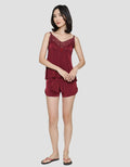 St. Yves Top Boxer Lace Set Lingerie Wanita