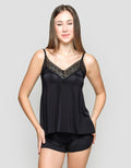 St. Yves Top Boxer Lace Set Lingerie Wanita