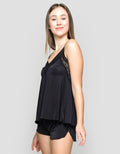 St. Yves Top Boxer Lace Set Lingerie Wanita