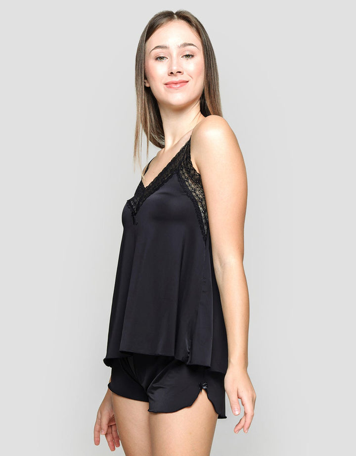 St. Yves Top Boxer Lace Set Lingerie Wanita