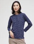 Connexion Long Sleeve T-Shirt Henley Rayon Strtch Slub