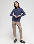 Connexion Long Sleeve T-Shirt Henley Rayon Strtch Slub