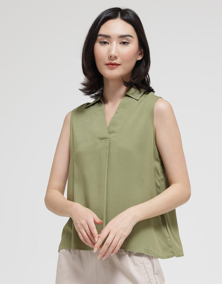 Connexion Sleeveless Rayon Kemeja Wanita