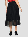 Connexion Maxi Skirt Long Flare Texture With Lining