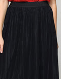 Connexion Maxi Skirt Long Flare Texture With Lining