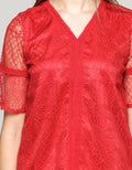 Connexion Lace Tulle Lining Blouse Wanita