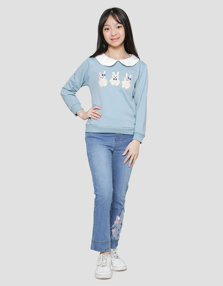 Nevada Sweater Collar Embro 3 Rabbit Anak Perempuan