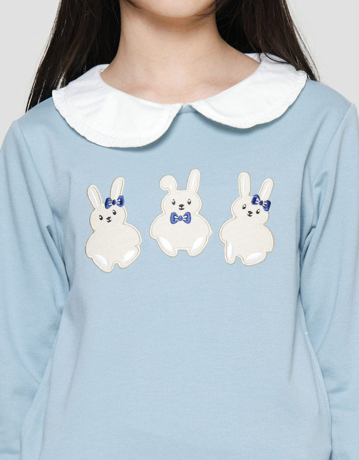Nevada Sweater Collar Embro 3 Rabbit Anak Perempuan