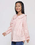 Nevada Flower Print With Collar Ruffle Blouse Anak Perempuan