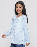 Nevada Stripes With Big Round Collar Blouse Anak Perempuan