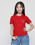 Nevada Short Sleeve T-Shirt Rib Knit With Embro Cat