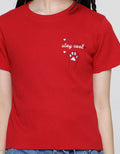 Nevada Short Sleeve T-Shirt Rib Knit With Embro Cat