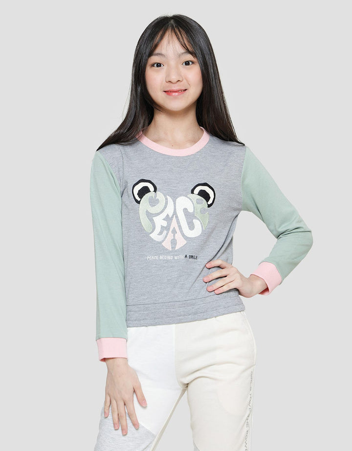Nevada Cut N Sewn With Embro Bear Girls Knit Sweater