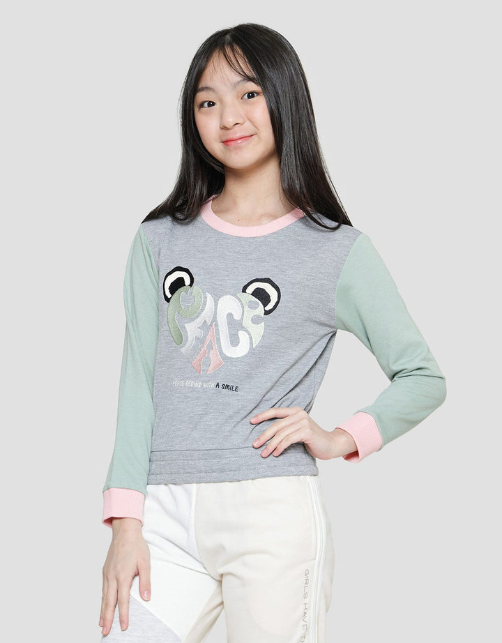 Nevada Cut N Sewn With Embro Bear Girls Knit Sweater