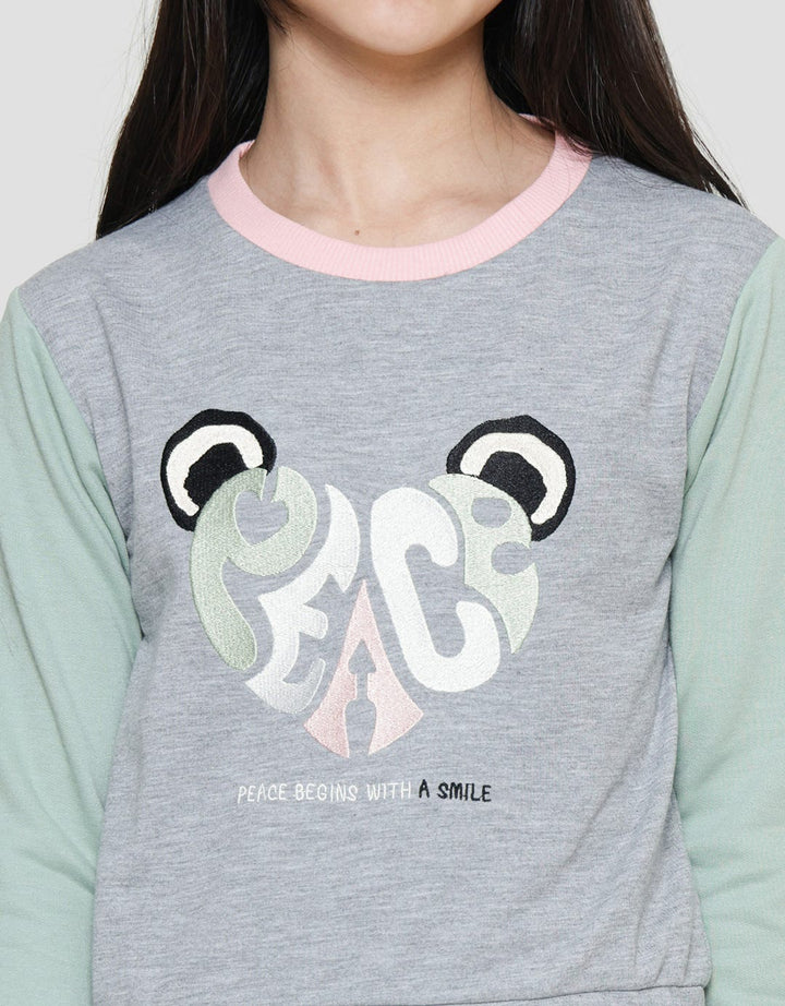 Nevada Cut N Sewn With Embro Bear Girls Knit Sweater