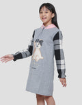 Nevada Bear Hoodie Midi Dress Anak Perempuan