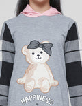 Nevada Bear Hoodie Midi Dress Anak Perempuan