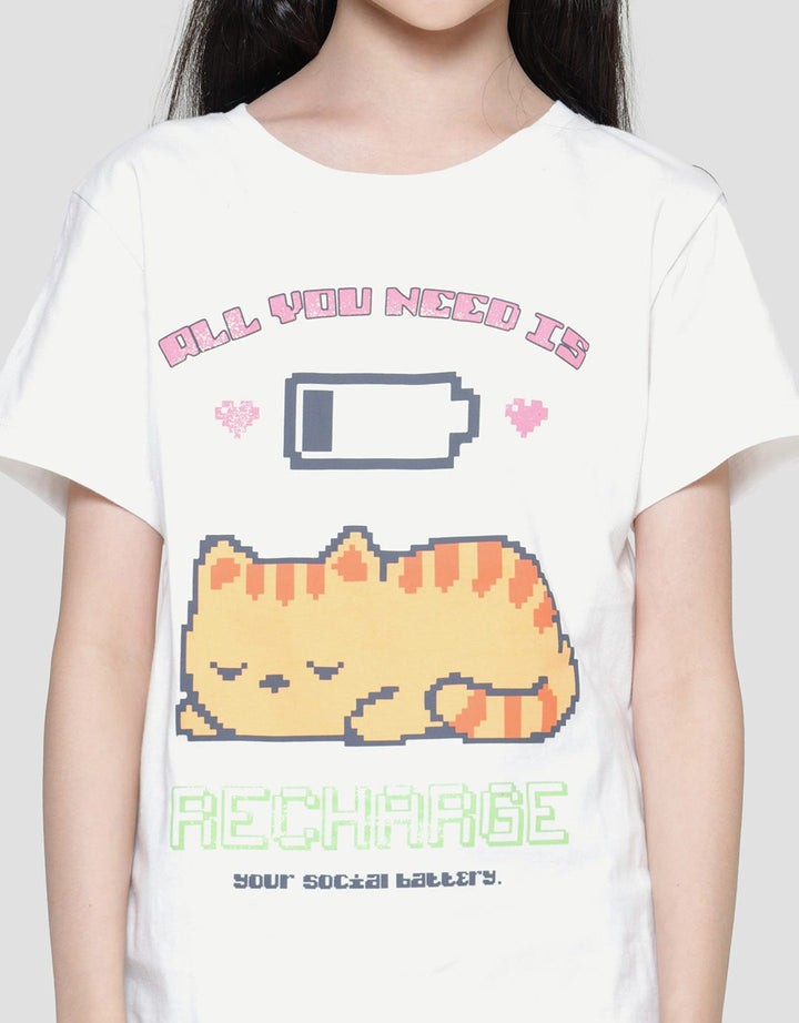 Nevada Cat You Need Kaos Anak Perempuan