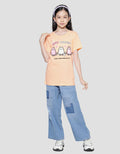Nevada Print Three Cats Kaos Lengan Pendek Anak Perempuan