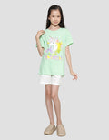 Nevada Print Unicorn Kaos Lengan Pendek Anak Perempuan
