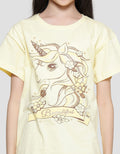 Nevada Print Unicorn Kaos Lengan Pendek Anak Perempuan
