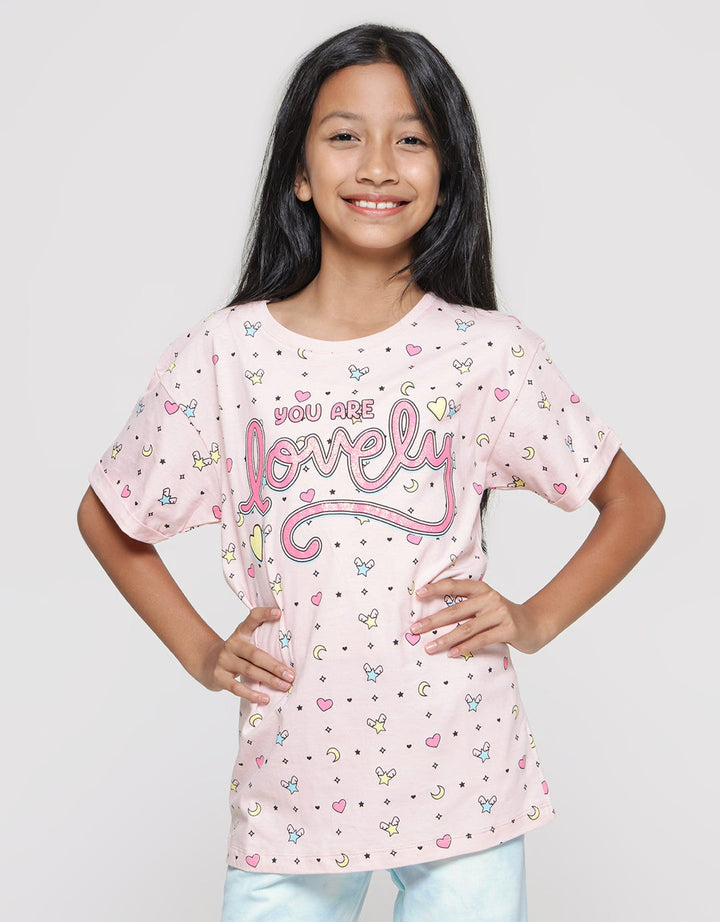 Nevada Lovely Wording Kaos Anak Perempuan