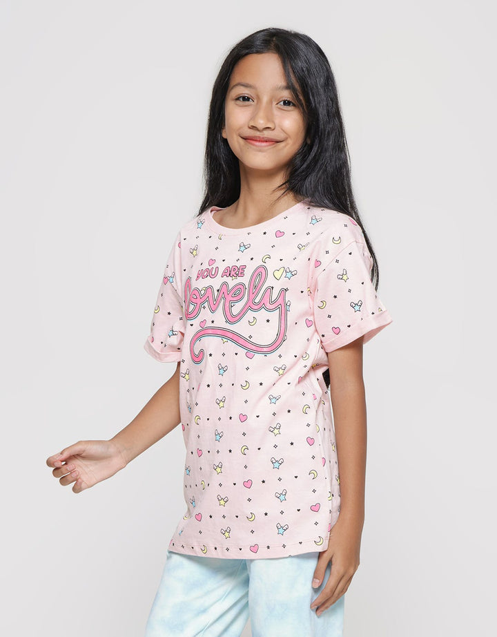 Nevada Lovely Wording Kaos Anak Perempuan