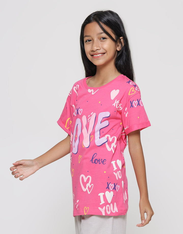 Nevada Love Wording Kaos Anak Perempuan
