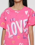 Nevada Love Wording Kaos Anak Perempuan