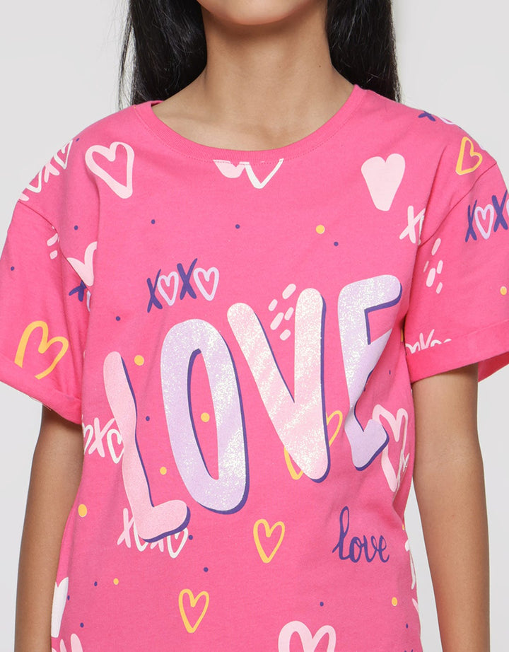 Nevada Love Wording Kaos Anak Perempuan