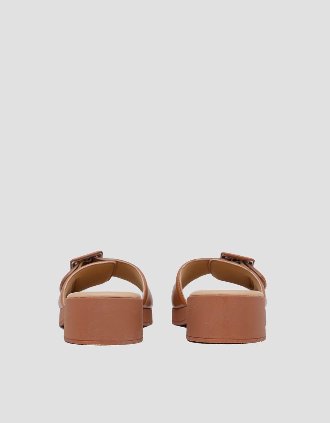 St. Yves Buckle Stitch Sandal Wedges Wanita