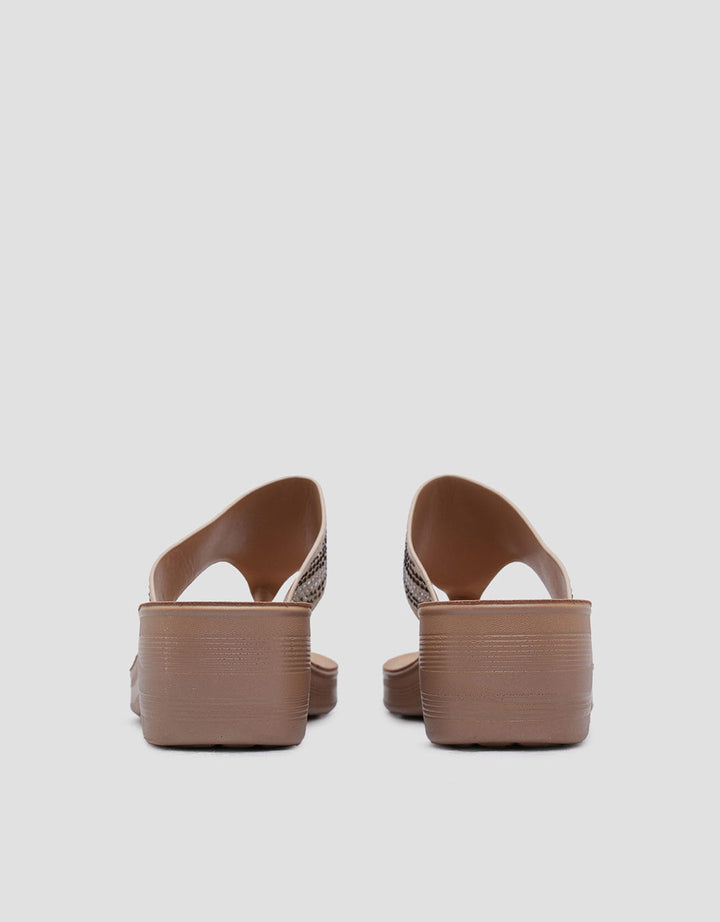 St. Yves Pearl Flip Flop Sandal Wedges Wanita