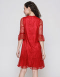Connexion Ruffle Lace Maxi Dress Wanita