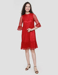 Connexion Ruffle Lace Maxi Dress Wanita